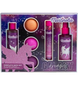 Комплект за баня Martinelia Galaxy Dreams - Душ гел, спрей за тяло и аксесоари за вана