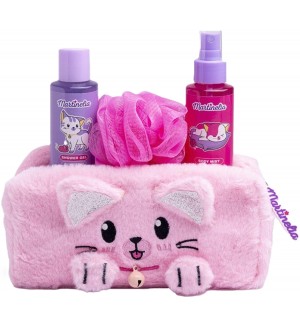 Комплект за баня Martinelia Lulu & Duki - Гъба, душ гел и спрей за тяло