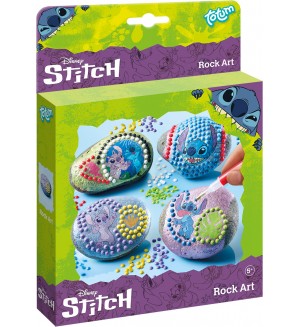 Комплект за декориране на камъни Totum - Stitch, 4 броя