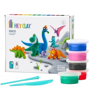 Комплект за моделиране с глина Hey Clay - Динозаври 