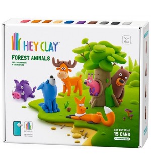 Комплект за моделиране с глина Hey Clay - Горски животни 