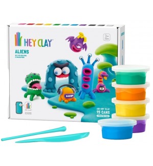 Комплект за моделиране с глина Hey Clay - Извънземни