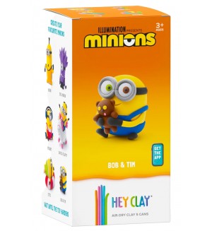 Комплект за моделиране с глина Hey Clay - Minions, Bob & Tim