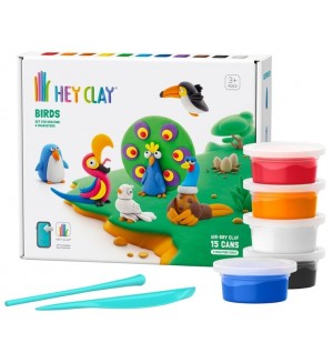 Комплект за моделиране с глина Hey Clay - Птици 
