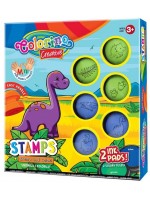 Комплект за оцветяване Colorino Creative - Печати и тампончета Дино