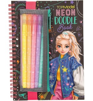 Комплект за оцветяване Depesche TopModel - Neon Doodle Комплект за оцветяване Depesche TopModel - Neon Doodle