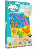 Комплект за оцветяване Galt - Релефна картина за оцветяване, Океан Комплект за оцветяване Galt - Релефна картина за оцветяване, Океан