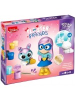 Комплект за оцветяване Maped Creativ - 2 броя гипсови фигурки, Супер герои