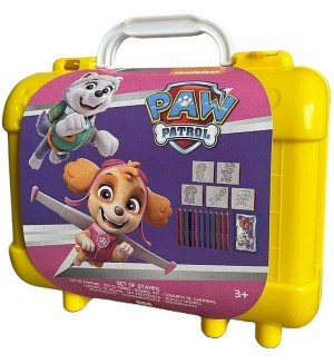 Комплект за оцветяване в куфарче Multiprint Paw Patrol - Жълт