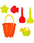 Комплект за пясък GOT - Оранжева кофичка с инструменти, 6 части