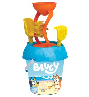 Комплект за пясък с мелничка Micki - Bluey, 5 части Комплект за пясък с мелничка Micki - Bluey, 5 части