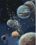 Комплект за рисуване по номера Ideyka - Неизследван космос, 40 х 50 cm