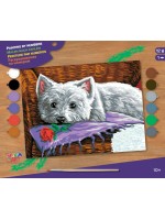 Комплект за рисуване по номера KSG Crafts - Кучето Ромео