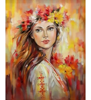 Комплект за рисуване по номера MagicArt - Чаровна девойка (по оригинал на Миглена Кирилова)
