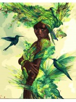 Комплект за рисуване по номера MagicArt - Покровителка на джунглата