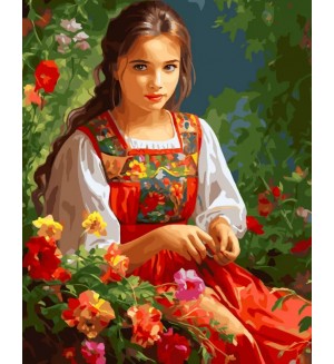 Комплект за рисуване по номера MagicArt - Цветен дар