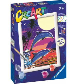 Комплект за рисуване по номера Ravensburger CreArt - Делфин