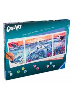 Комплект за рисуване по номера Ravensburger CreArt - Делфини по залез слънце