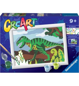 Комплект за рисуване по номера Ravensburger CreArt - Динозавър 2
