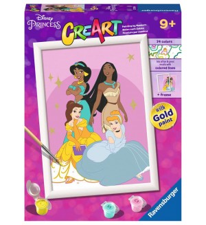 Комплект за рисуване по номера Ravensburger CreArt - Дисни принцеси