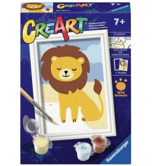 Комплект за рисуване по номера Ravensburger CreArt - Див лъв