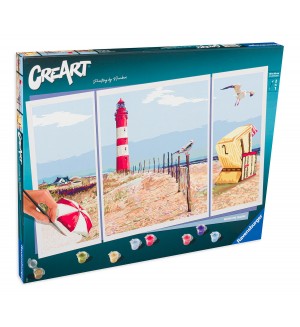 Комплект за рисуване по номера Ravensburger CreArt - До морския бряг