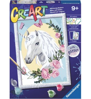 Комплект за рисуване по номера Ravensburger CreArt - Еднорог