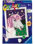 Комплект за рисуване по номера Ravensburger CreArt - Еднорог с пайети