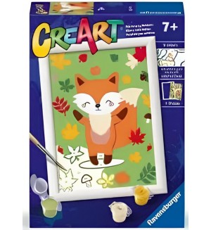 Комплект за рисуване по номера Ravensburger CreArt - Фантастична лисица