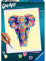 Комплект за рисуване по номера Ravensburger CreArt - Голям слон