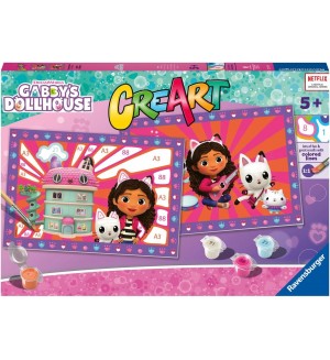 Комплект за рисуване по номера Ravensburger CreArt - Къщата за кукли на Габи