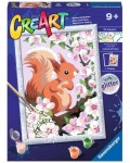 Комплект за рисуване по номера Ravensburger CreArt - Катеричка през пролетта