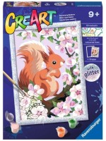 Комплект за рисуване по номера Ravensburger CreArt - Катеричка през пролетта