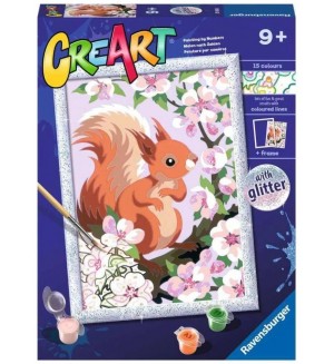 Комплект за рисуване по номера Ravensburger CreArt - Катеричка през пролетта