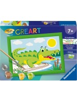 Комплект за рисуване по номера Ravensburger CreArt - Крокодил на сушата