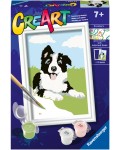Комплект за рисуване по номера Ravensburger CreArt -  Куче коли