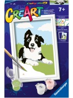 Комплект за рисуване по номера Ravensburger CreArt -  Куче коли