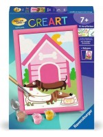 Комплект за рисуване по номера Ravensburger CreArt - Куче с кучешка колиба (вариант 2)