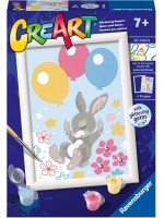 Комплект за рисуване по номера Ravensburger CreArt - Летящо зайче