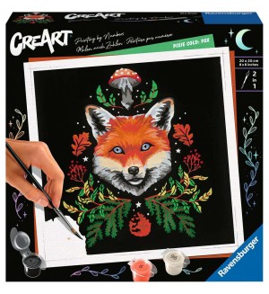 Комплект за рисуване по номера Ravensburger CreArt - Лисица
