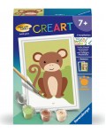 Комплект за рисуване по номера Ravensburger CreArt - Малка маймунка
