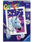 Комплект за рисуване по номера Ravensburger CreArt - Мечти за еднорог