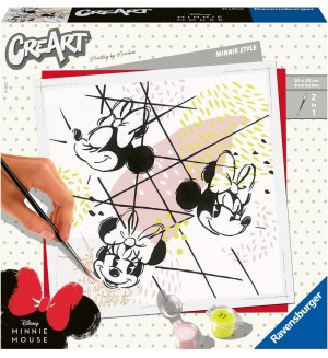 Комплект за рисуване по номера Ravensburger CreArt - Мини Маус (вариант 2)