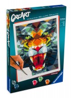 Комплект за рисуване по номера Ravensburger CreArt - Многоъгълен тигър