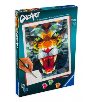 Комплект за рисуване по номера Ravensburger CreArt - Многоъгълен тигър