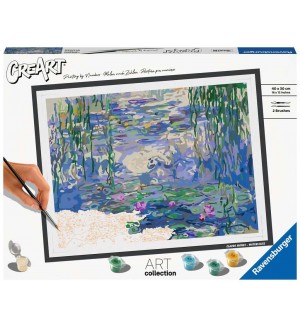 Комплект за рисуване по номера Ravensburger CreArt - Моне: Водни лилии