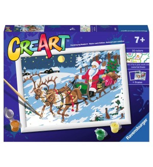 Комплект за рисуване по номера Ravensburger CreArt - Нощта преди Коледа