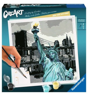 Комплект за рисуване по номера Ravensburger CreArt -  Ню Йорк