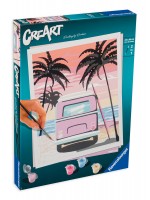 Комплект за рисуване по номера Ravensburger CreArt - Плажен живот