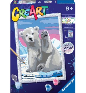 Комплект за рисуване по номера Ravensburger CreArt - Полярна мечка